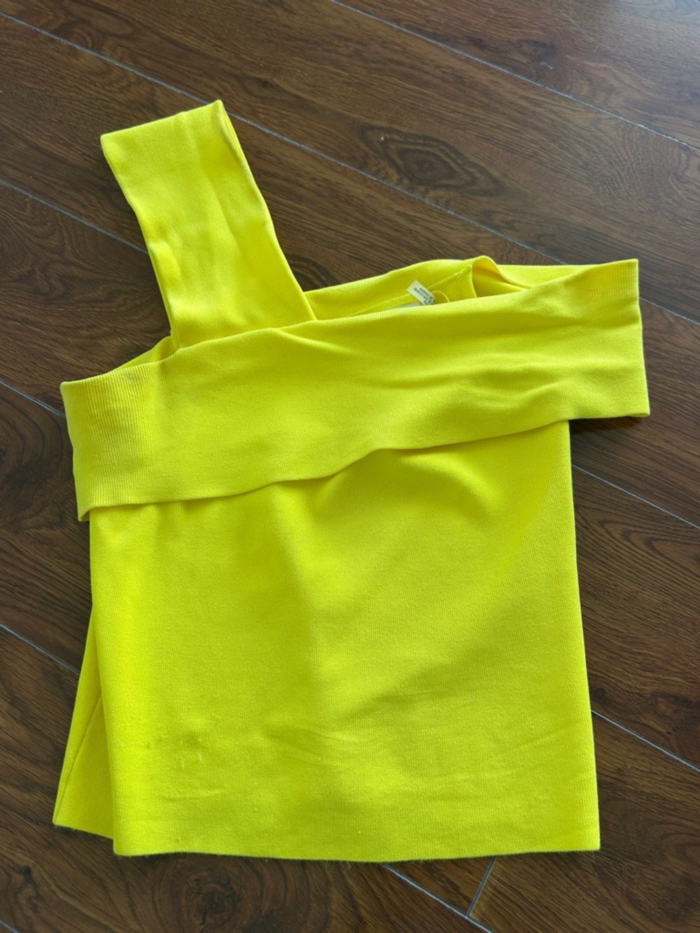 Alice + Olivia Bright Yellow One-Shoulder Tank